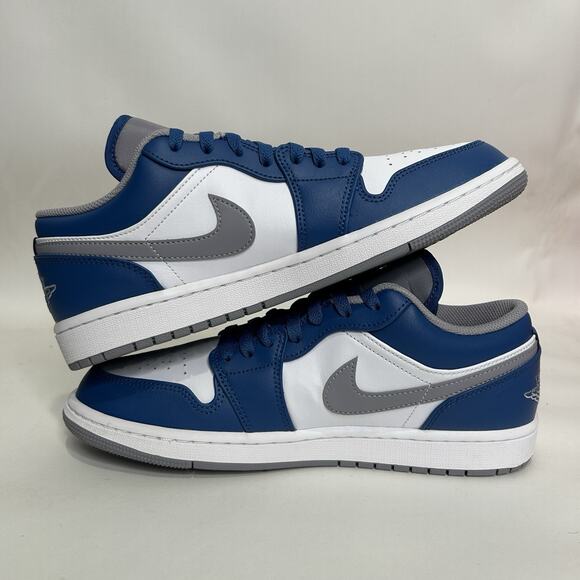 Nike Air Jordan 1 Retro Low “True Blue/Cement Grey” - Picture 3 of 8